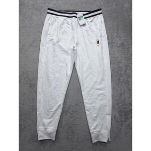 Nike‎ Pants Womens XL White Dri-FIT Fleece Joggers Sweatpants Tennis FB4157-100